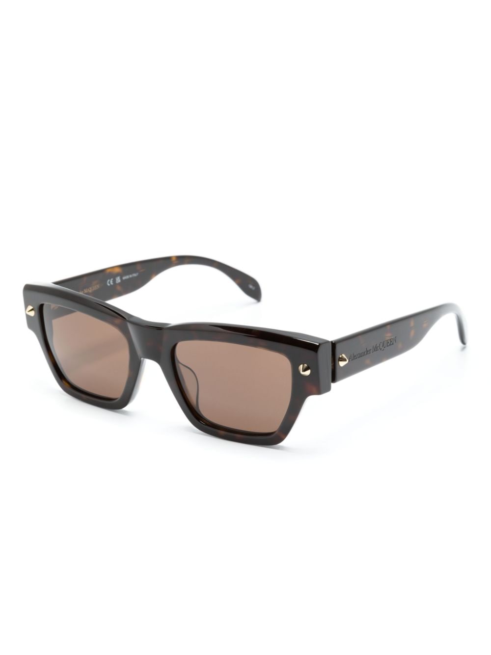 Image 2 of Alexander McQueen Eyewear rivet-detail square-frame sunglasses