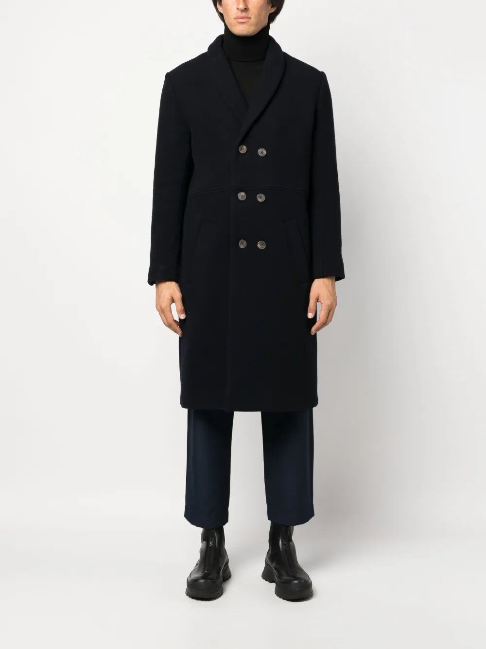 Société Anonyme double-breasted wool coat - Blauw