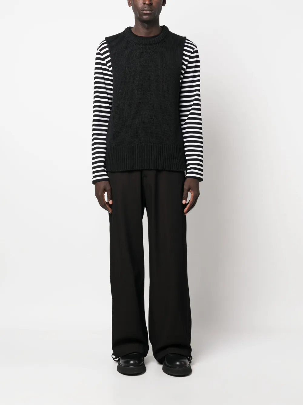 Société Anonyme wool wide-leg trousers - Zwart