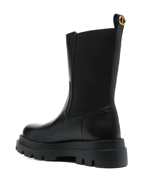 TWINSET ridged-sole leather boots 232TCP320 - 2