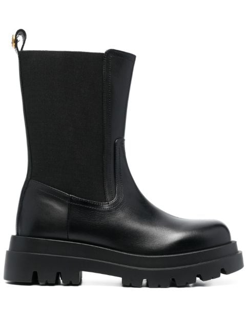 TWINSET ridged-sole leather boots
