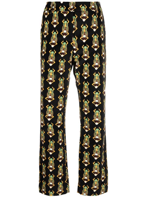 Jacquard clearance trousers gold