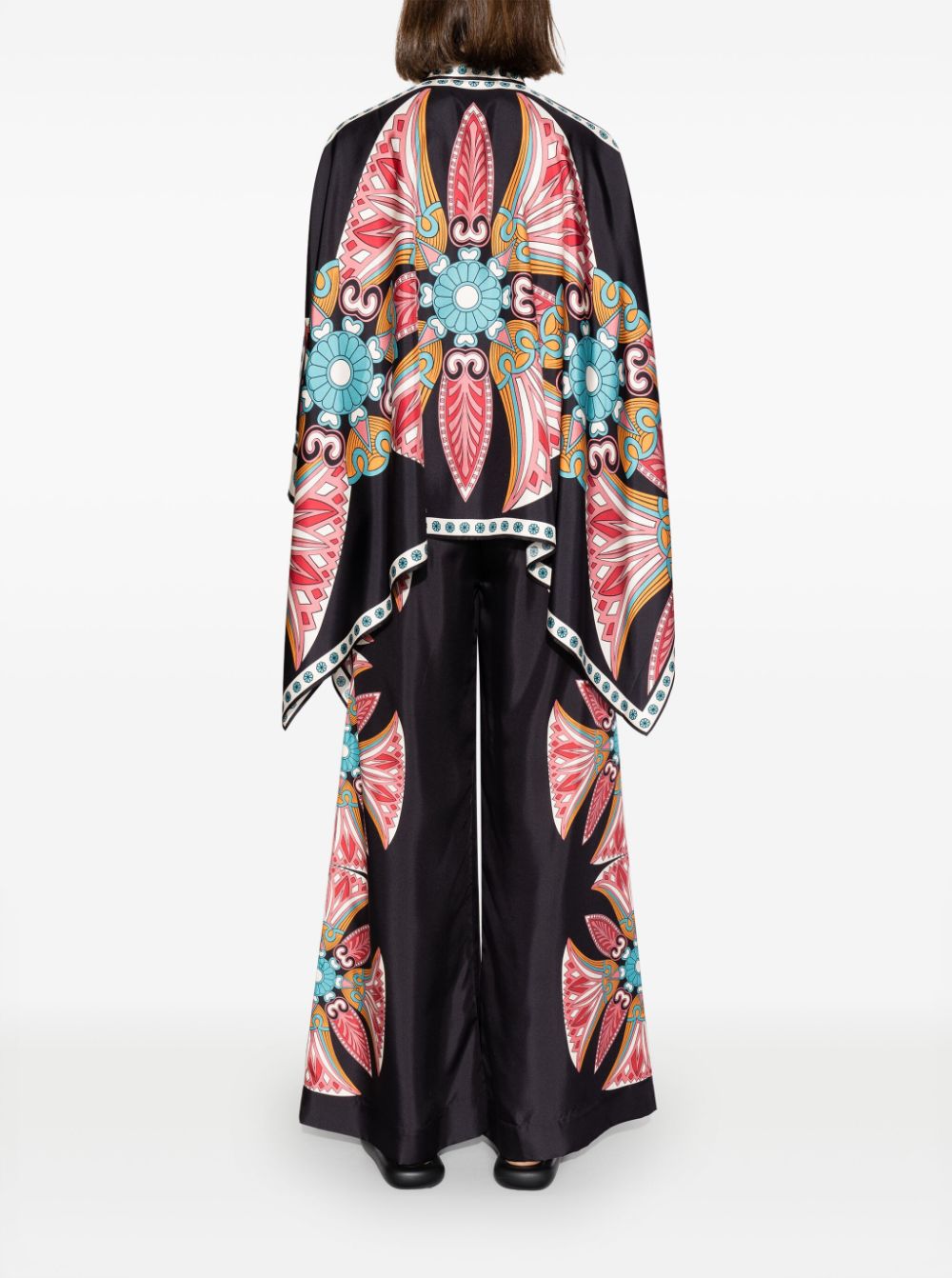 La DoubleJ lotus-print Silk Foulard Shirt - Farfetch