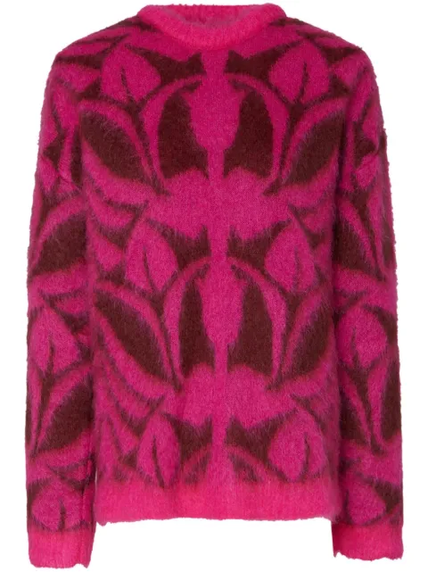 La DoubleJ pull en maille intarsia à manches longues
