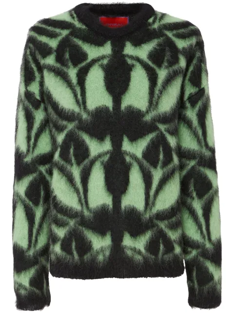 La DoubleJ intarsia-knit long-sleeve jumper