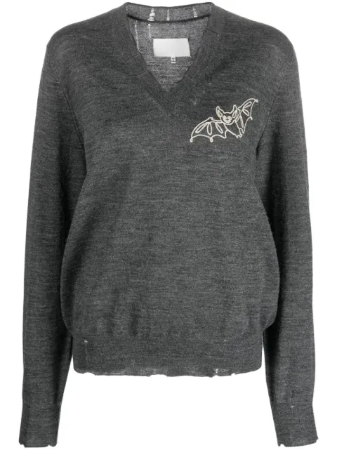 Maison Margiela bat-print wool jumper