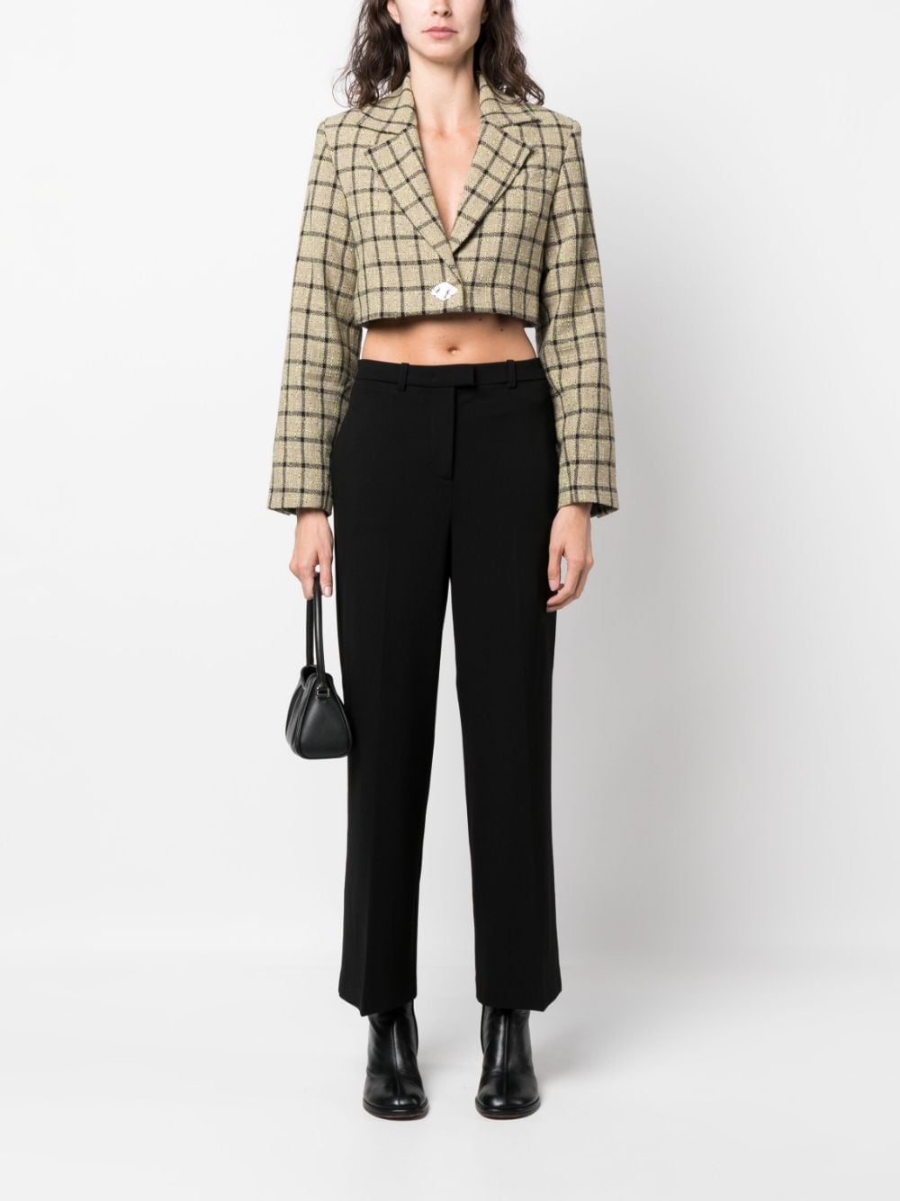 PINKO mid-rise straight-leg trousers - Zwart