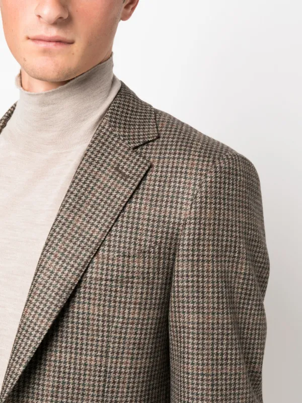 ジャケット HOUNDSTOOTH SINGLE-BREASTED BL Canali Houndstooth single-breasted Wool Blazer | Brown