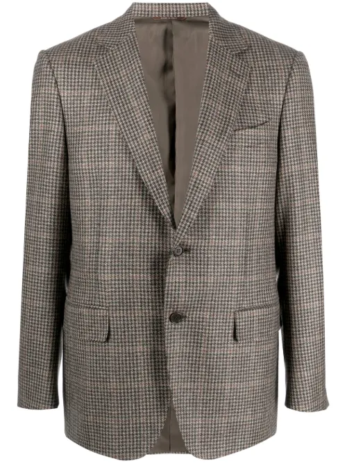 Blazer en laine à motif pied-de-poule - Canali - Modalova