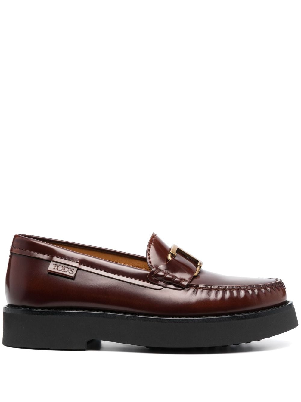 Image 1 of Tod's logo-buckle leather loafers