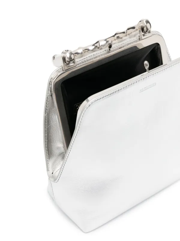 Square best sale leather purse