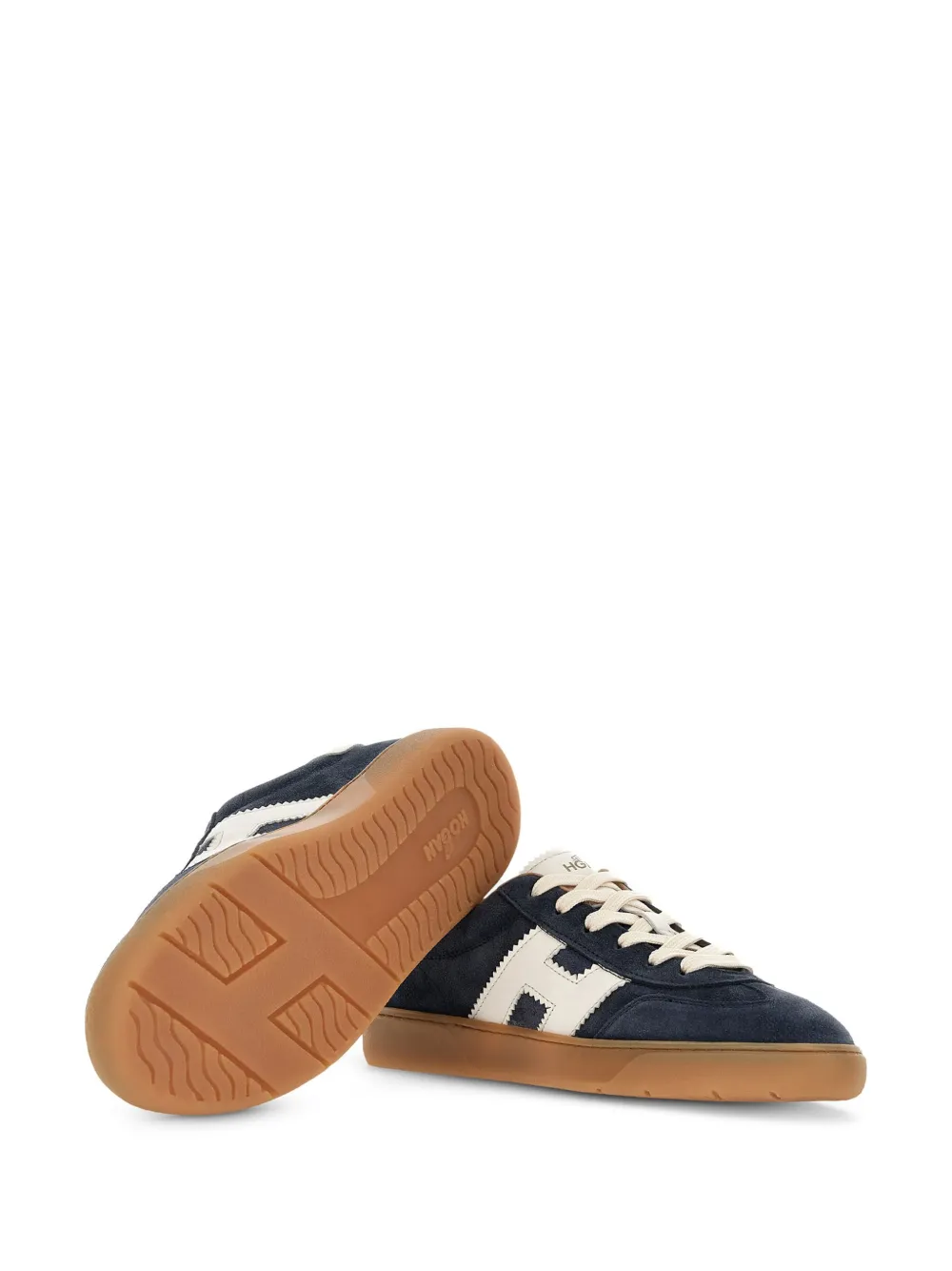 Hogan logo-patch Leather Sneakers - Farfetch