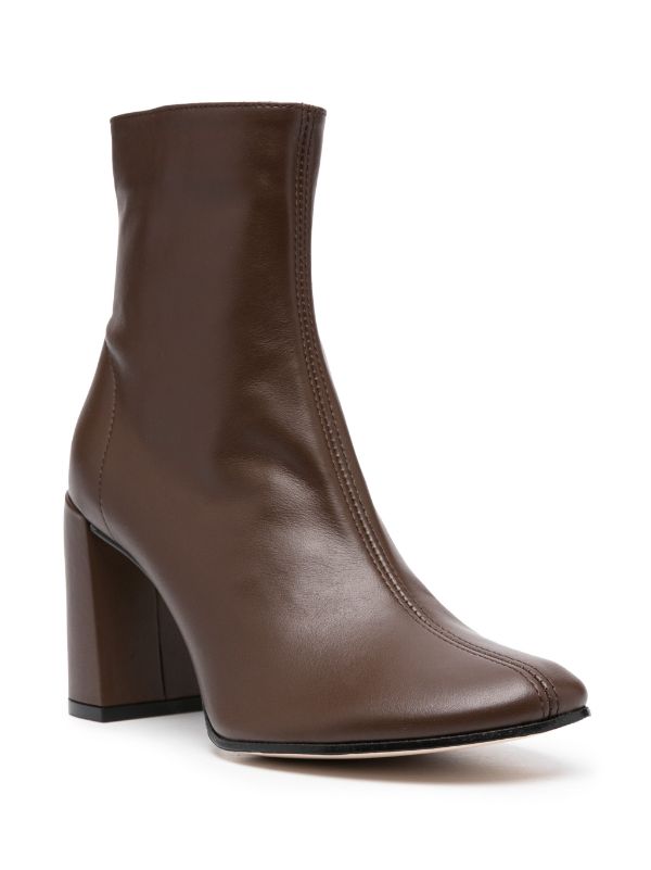 BY FAR Vlada 80mm Leather Ankle Boots Farfetch