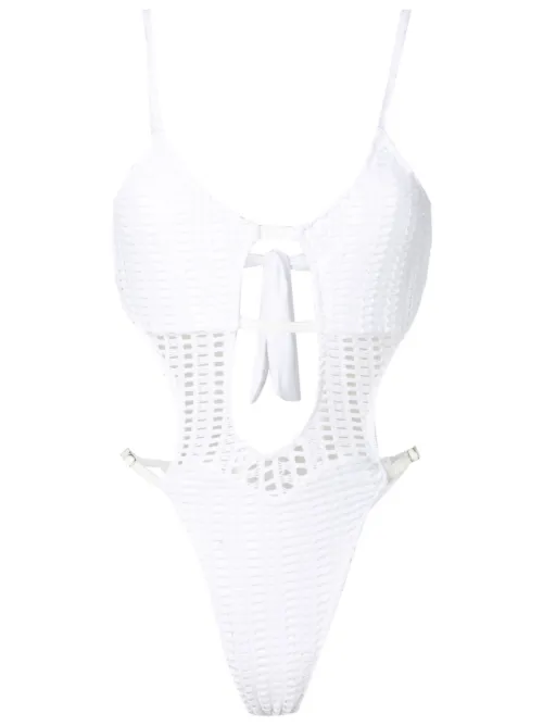 Maillot de bain en maille marbrée - Amir Slama - Modalova