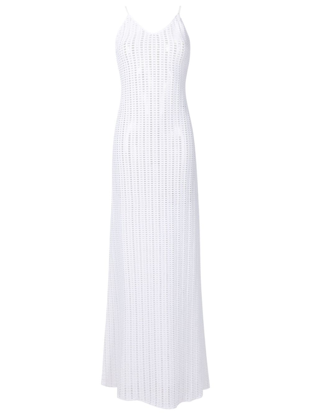 Amir Slama Open-knit Maxi Dress In White