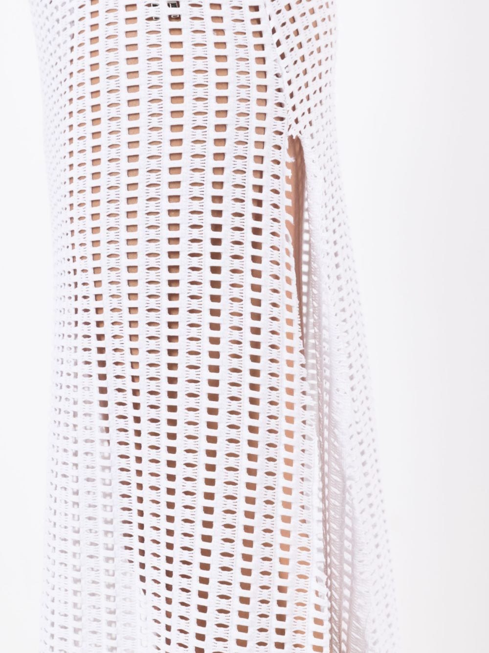 Shop Amir Slama Open-knit Maxi Dress In White