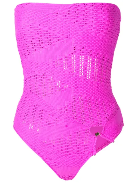 Amir Slama open-knit bandeau one-piece  