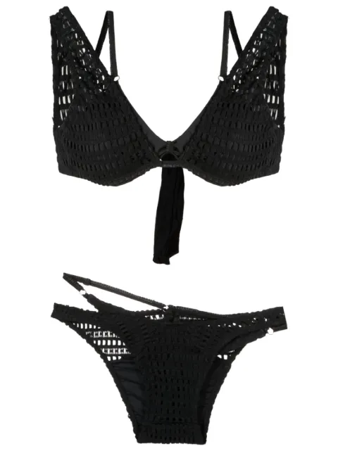 Amir Slama open-knit layered bikini set 
