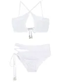 Amir Slama keyhole-detail open-knit bikini - White