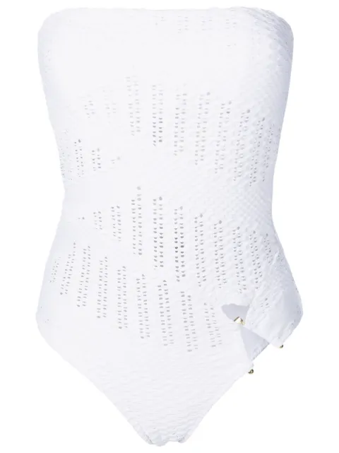 Amir Slama traje de baño estilo bandeau de tejido flojo 