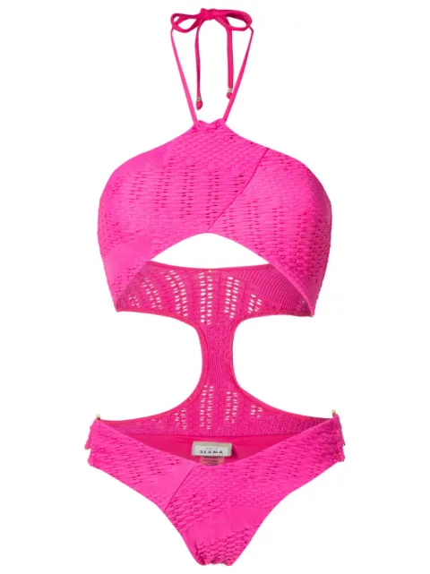 Amir Slama traje de baño con cuello halter 