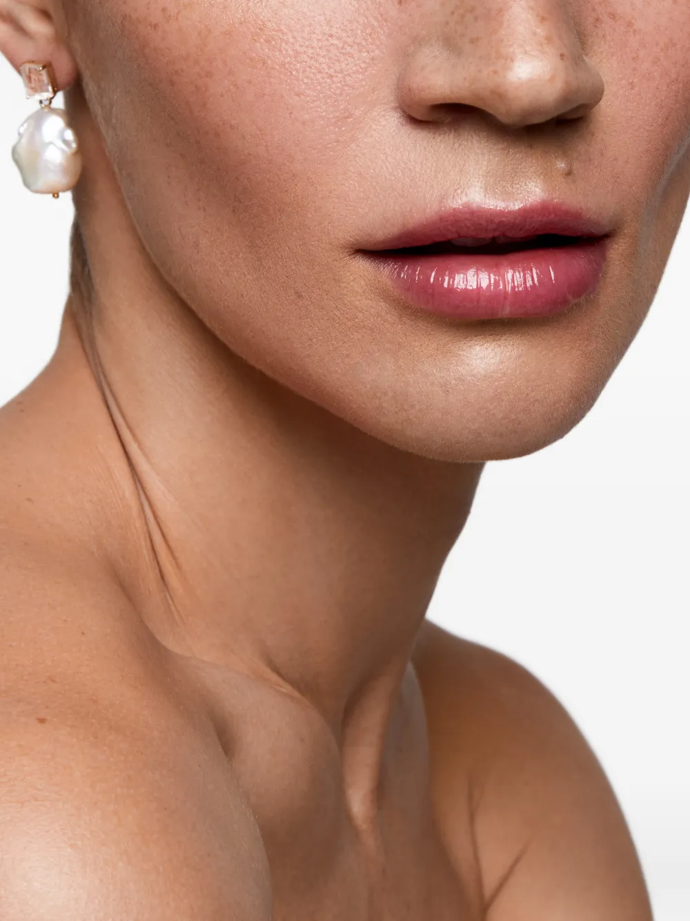  Mateo Rose Quartz And Pearl Drop Earrings - Pink 