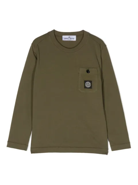 Stone Island Junior compass-patch cotton T-shirt