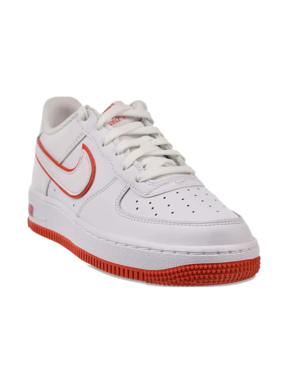 Nike Kids Air Force 1 "White Picante Red" sneakers