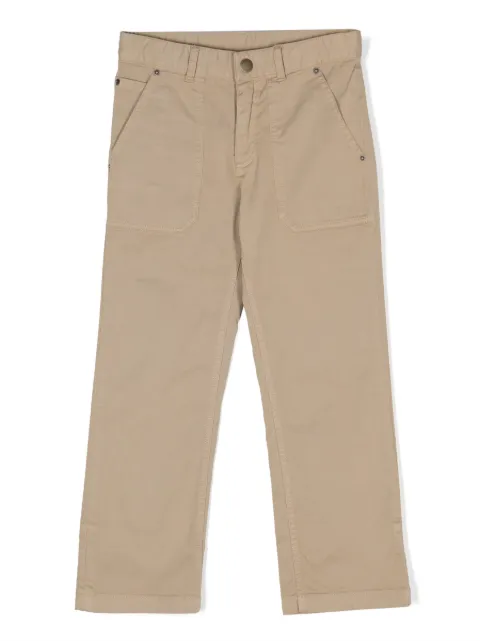 Bonpoint logo-patch straight trousers