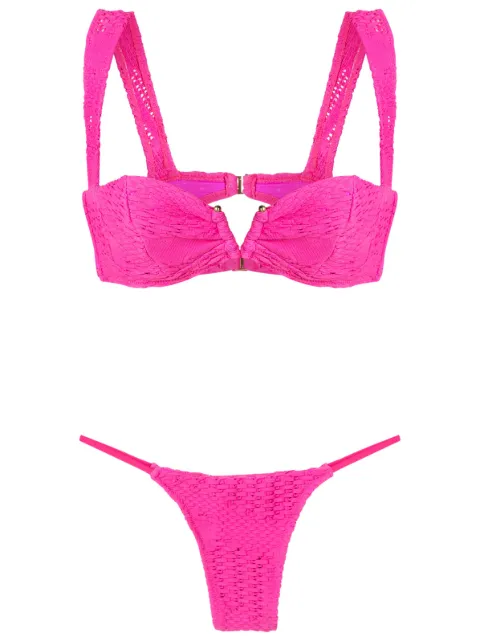 Amir Slama woven balconete bikini set 