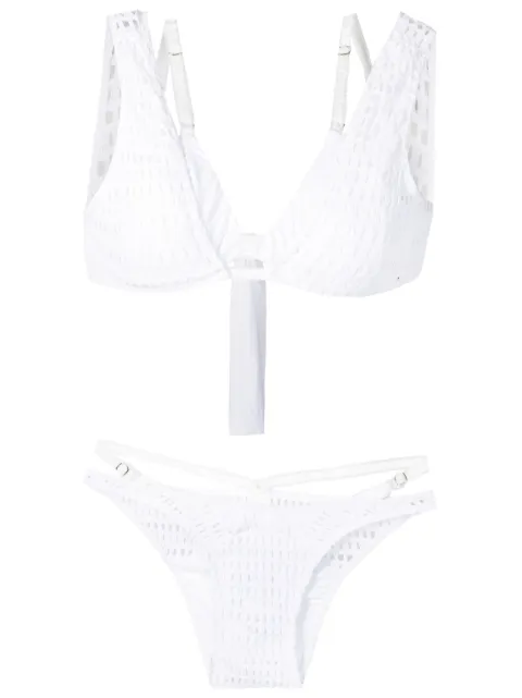 Amir Slama open-knit layered bikini set 