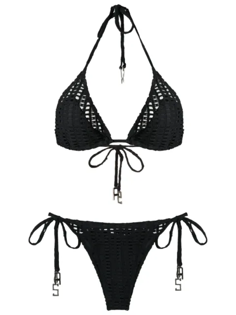 Amir Slama bikini en maille ajourée à bonnets triangle 