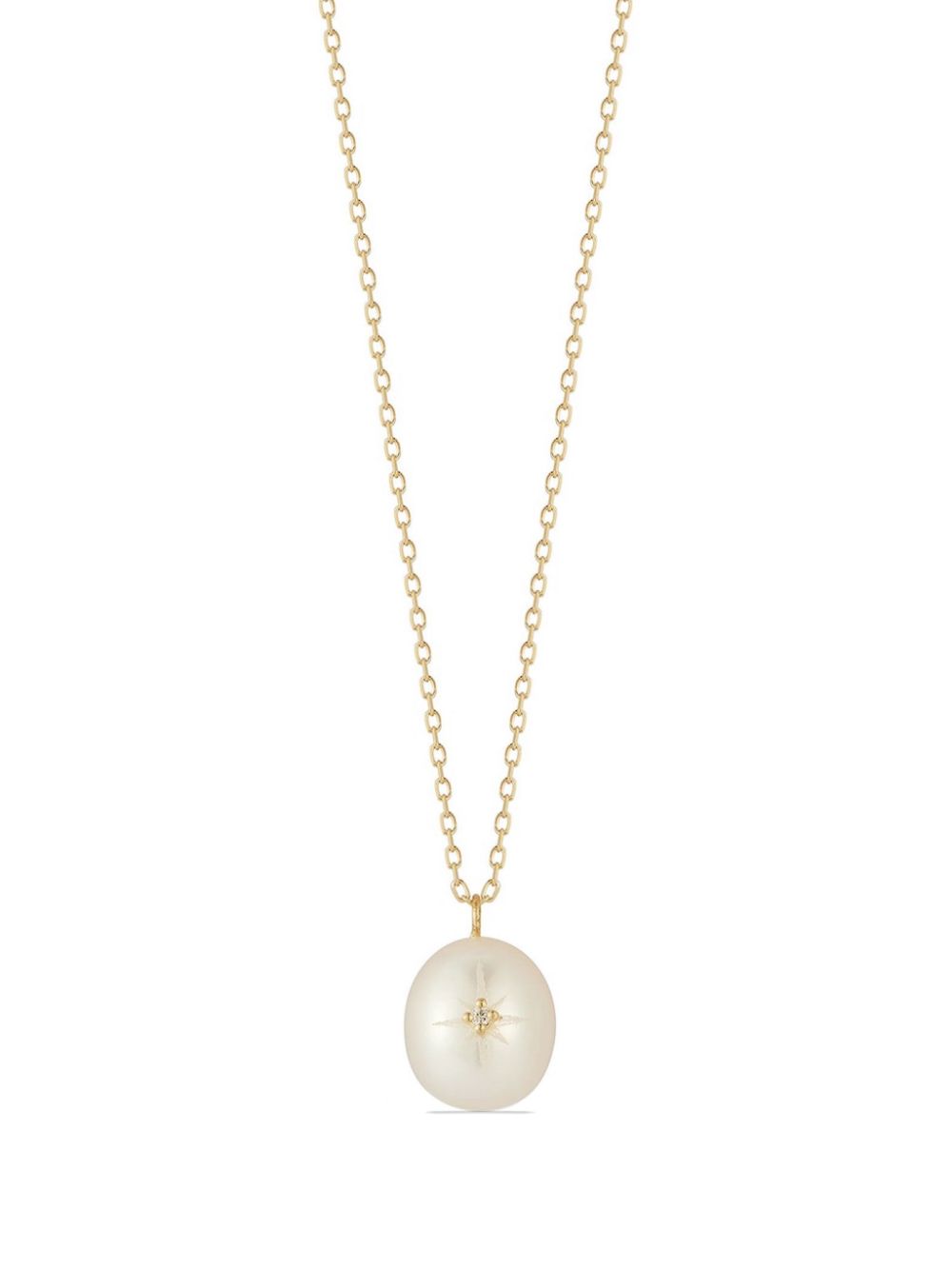 Mateo 14kt Yellow Gold Pearl Diamond Necklace