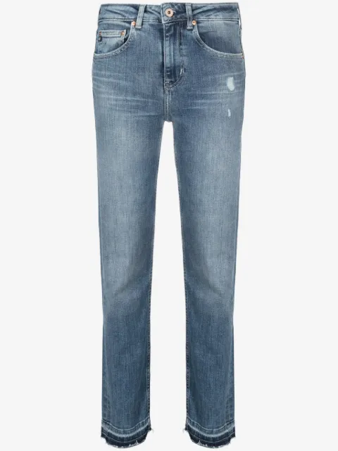 AG Jeans jean cigarette Girlfriend à effet usé