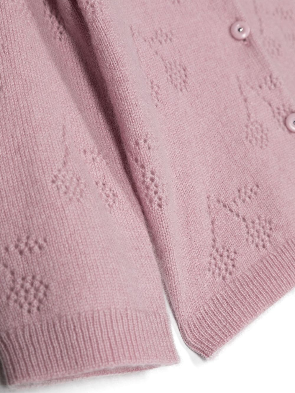 Shop Bonpoint Cherry-motif Cashmere Cardigan In Pink