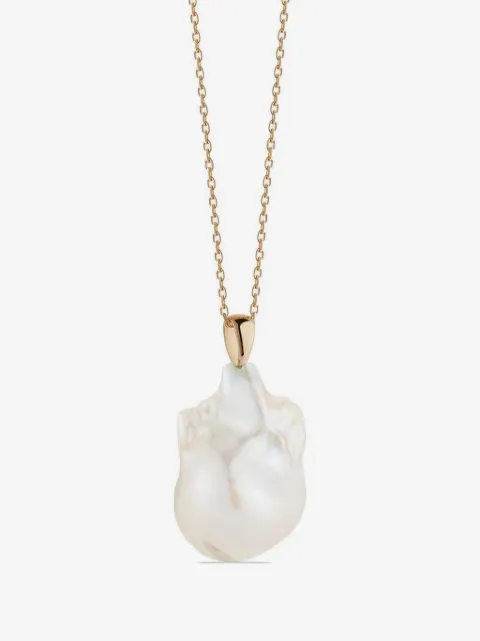 Mateo 14kt yellow gold baroque pearl pendant necklace