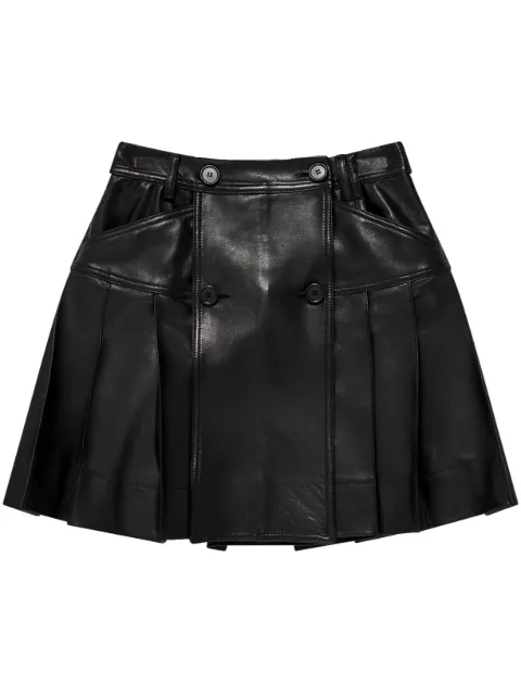 Simone Rocha pleated leather miniskirt