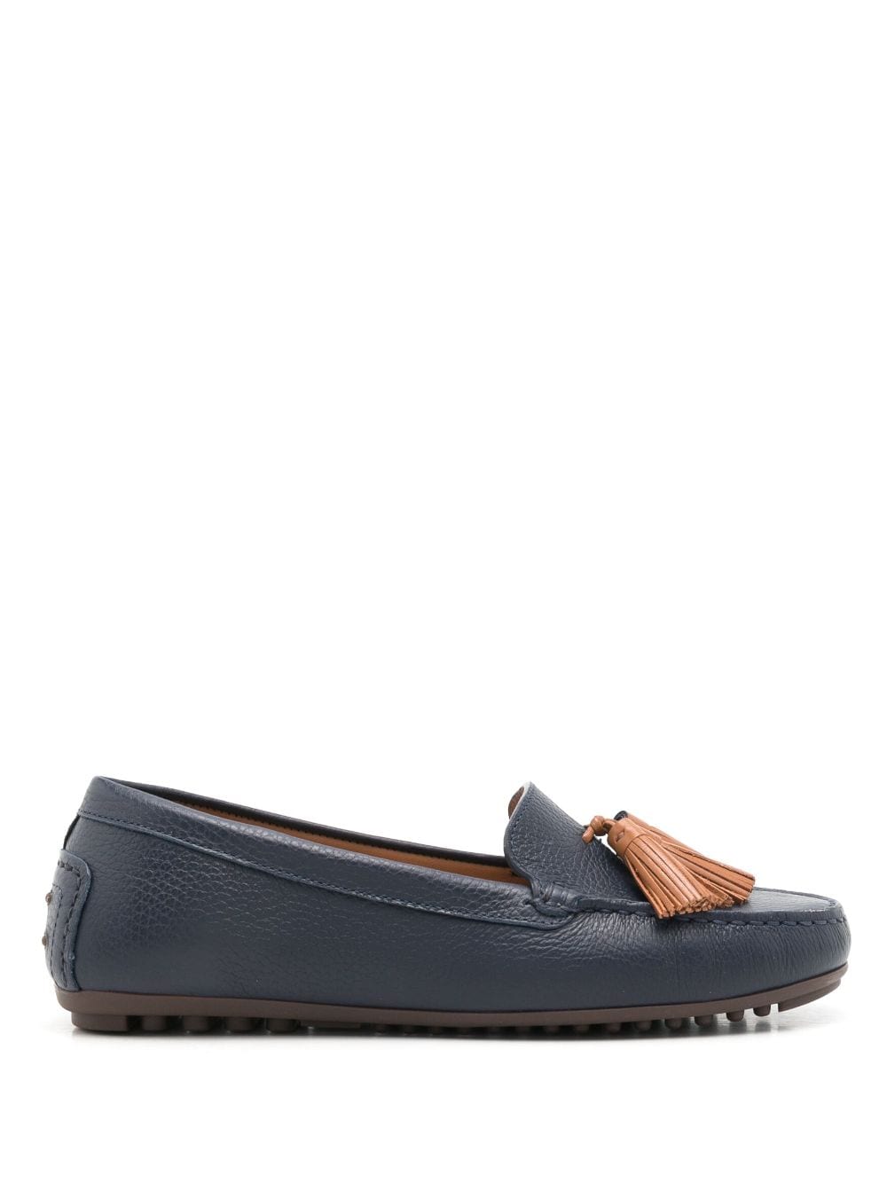 Sarah Chofakian Severine Leather Loafers In Blue