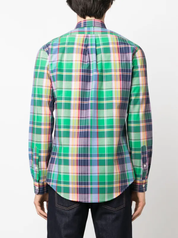 Green sales checkered shirt