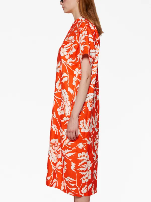 Mara Hoffman Abbi Fiore print Midi Dress Farfetch