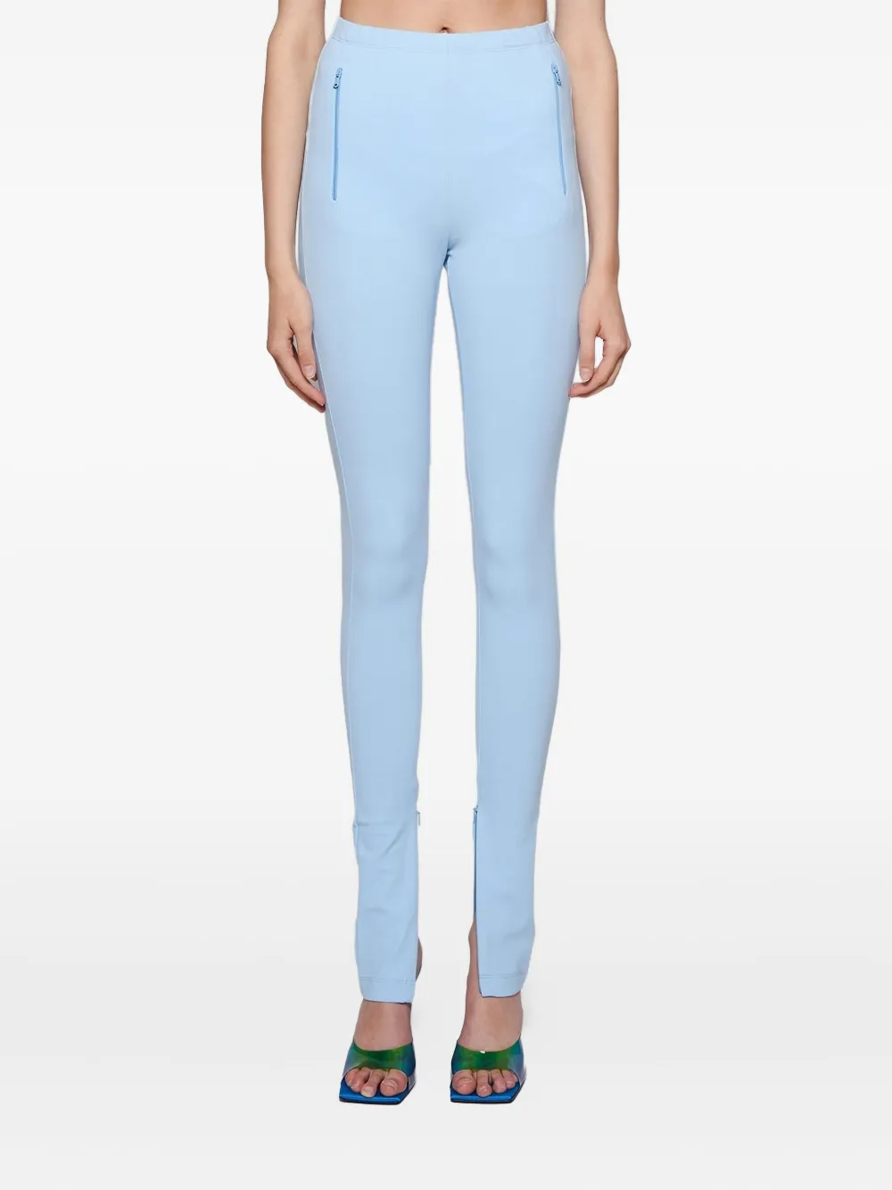 WARDROBE.NYC Side zip legging - Blauw