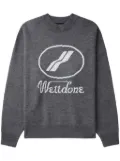 We11done logo-intarsia jumper - Grey