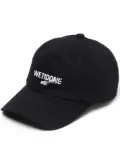 We11done logo-print cotton cap - Black