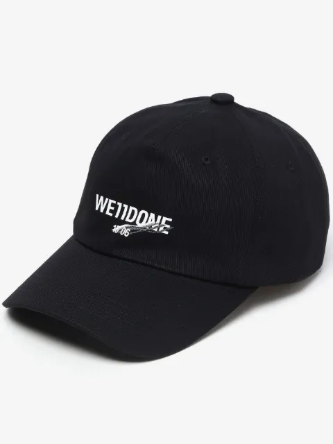 We11done logo-print cotton cap