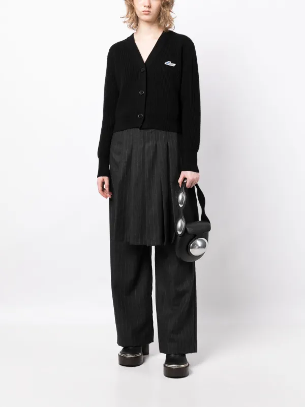 we11done カーディガン We11done リブニット カーディガン | ブラック | FARFETCH JP