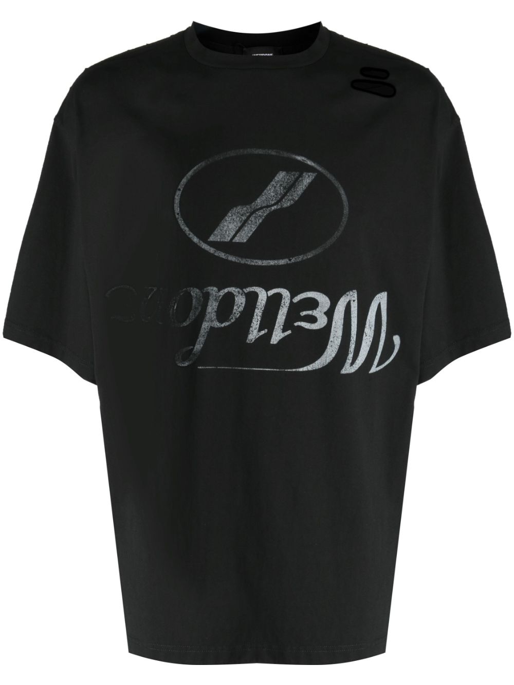 We11done logo-print cotton T-shirt - Black