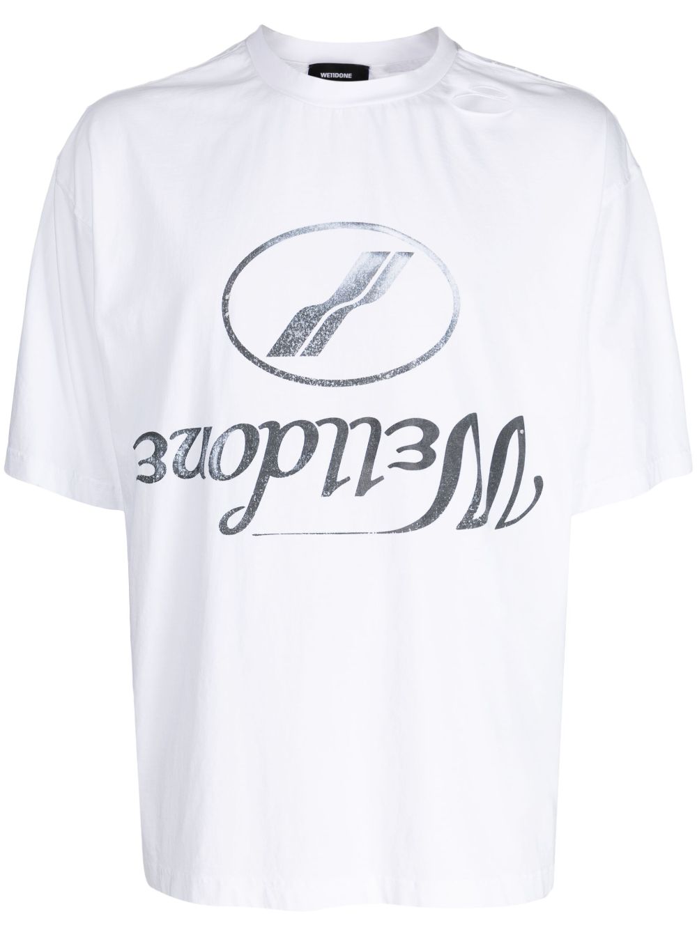 We11done logo-print cotton T-shirt - White