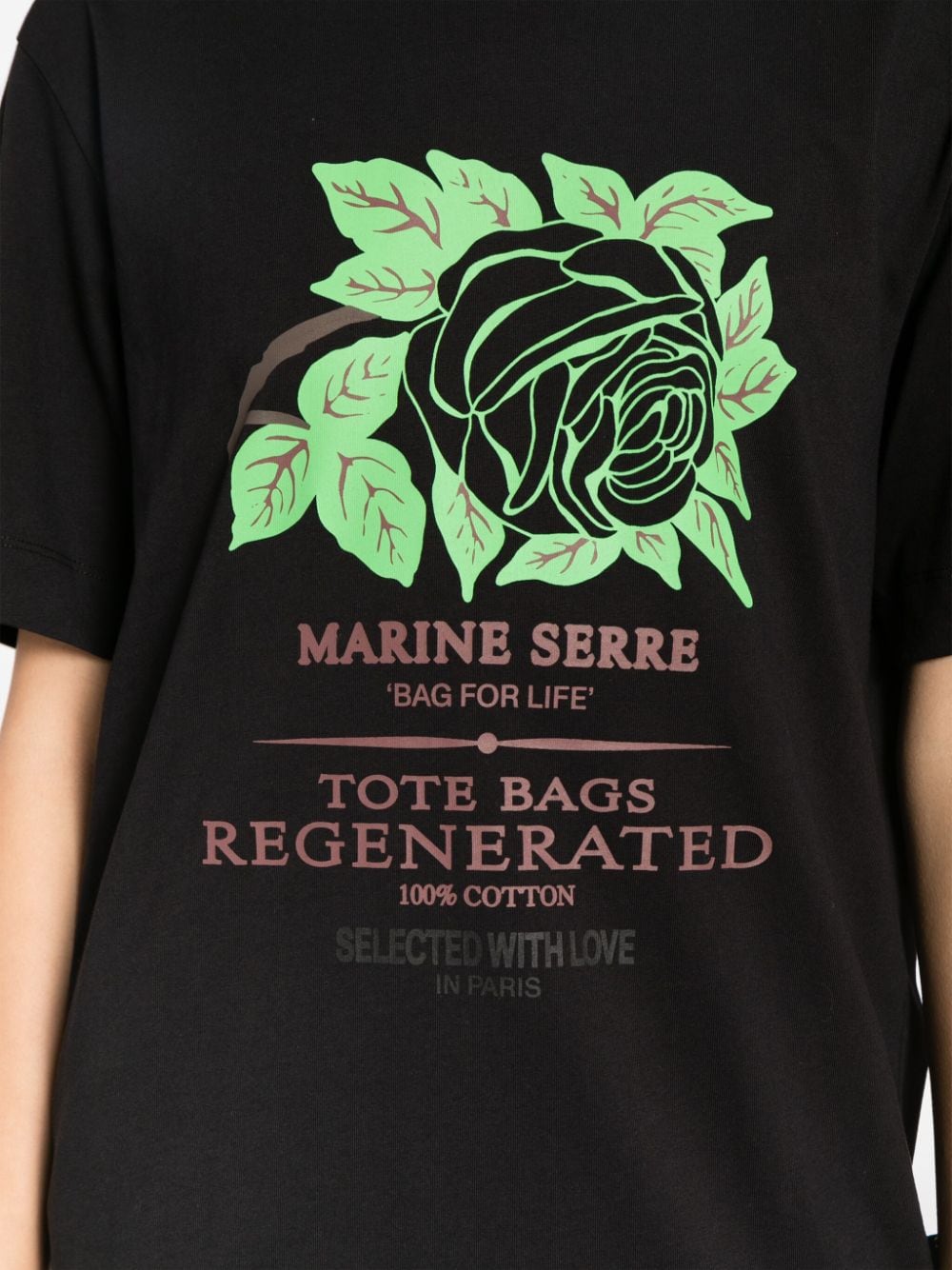 Marine Serre T-shirt met print Zwart