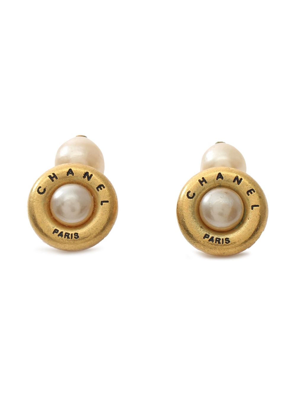 CHANEL Pre-Owned 1994 CC faux-pearl clip-on Earrings - Farfetch