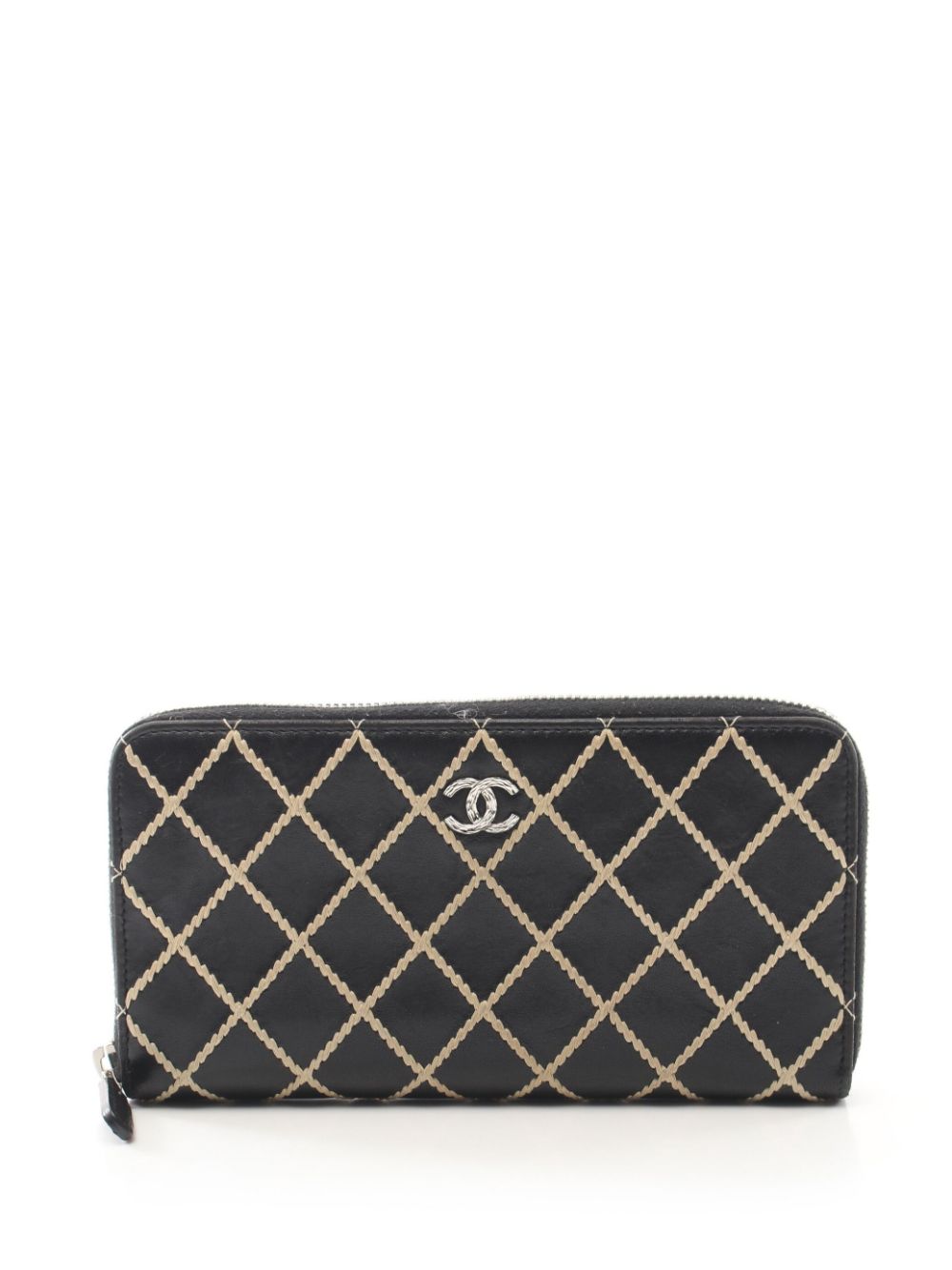 Chanel Wild Stitch Long Wallet-Black